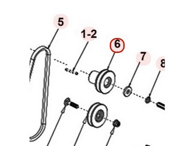 Poulie moteur pour scarificateur Roques & Lecoeur (TTS0D1900000)