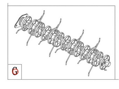 Rotor emousseur complet pour scarificateur Roques & Lecoeur (TTS40SCPZC00)