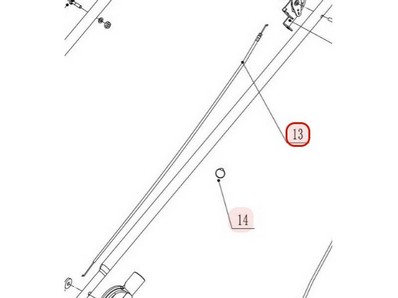 Câble d'accélérateur pour tondeuse Weibang (YM721010A)