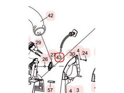 Câble d'accélérateur pour souffleur Sarp (YP02050040087)