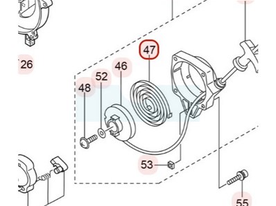 Ressort de lanceur pour souffleur Maruyama (287421)