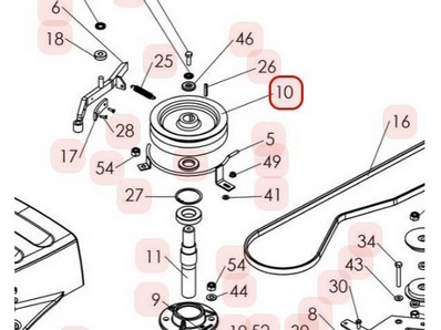 Poulie de lame pour tondeuse débroussailleuse Sarp (0303000016)