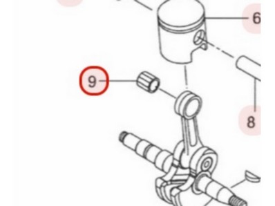 Roulement d'axe de piston pour tronçonneuse Maruyama (285882)