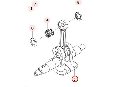 Vilebrequin pour moteur Kawasaki (491192248)