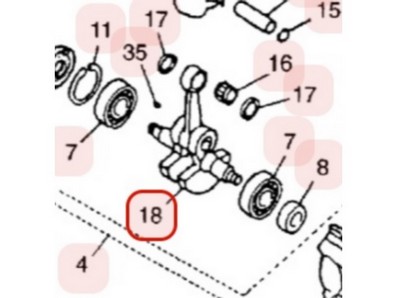 Vilebrequin pour moteur Zenoah (585153001)