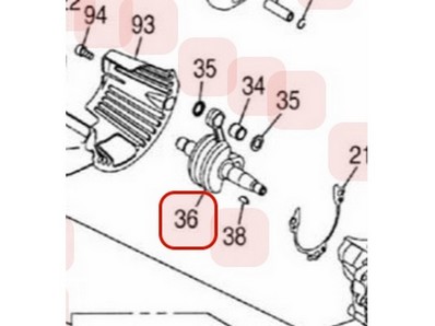 Vilebrequin pour moteur Zenoah (848F014202)