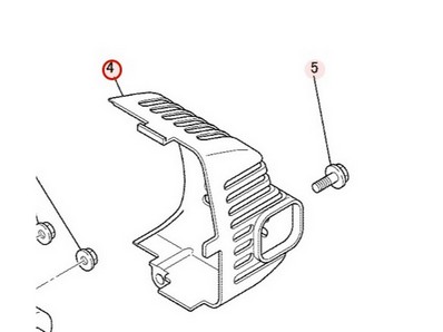 Protège pot orange pour moteur Mitsubishi (KM21026EA)