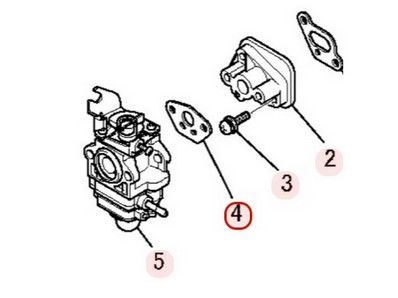 Joint d'admission pour moteur Mitsubishi (KW39101AA)