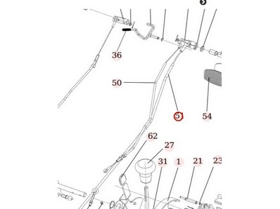 Câble de frein pour débroussailleuse autoportée Roques & Lecoeur (N443900121)