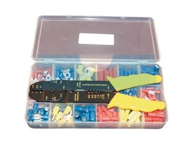 Assortiment / coffret de cosses de câble + pince