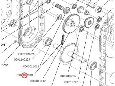 Chaîne de transmission pour motobineuse Roques & Lecoeur (0306020018)