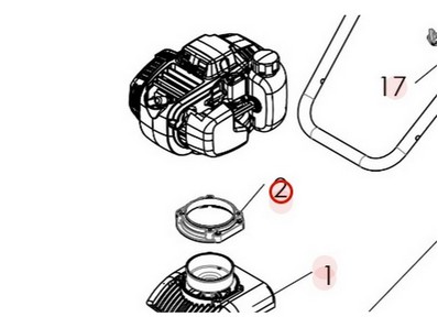 Adaptateur pont moteur pour motobineuse Roques & Lecoeur (0340070001)