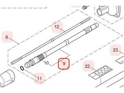 Tube flexible pour débroussailleuse Maruyama (222531)