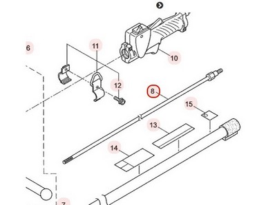 Arbre de transmission pour perche élagueuse Maruyama (226399)