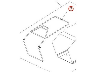 Armature de bac (panier) pour tondeuse Weibang (5360602010T22)