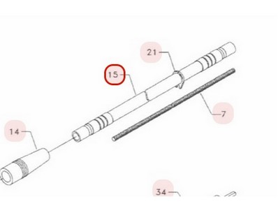 Tube de transmission pour débroussailleuse Sarp (723800)