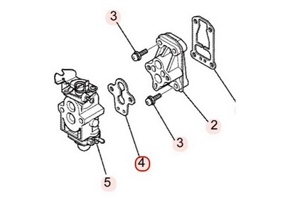 Joint d'admission pour moteur Mitsubishi (KW39086AA)