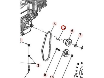 Clavette de poulie moteur pour scarificateur Roques & Lecoeur (TBE00AW00000)