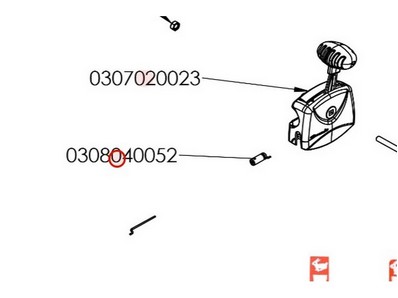 Câble d'accélérateur pour motobineuse Roques & Lecoeur (0308040052)
