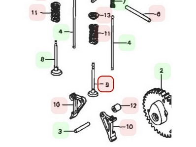 Soupape d'échappement pour moteur Honda (14721ZM7000)