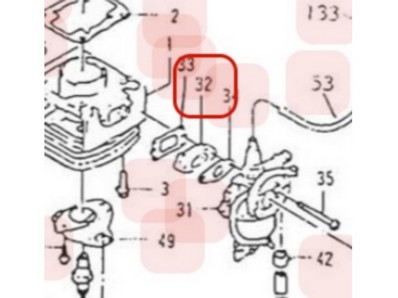 Joint d'isolant thermique pour moteur Kawasaki (160732087)