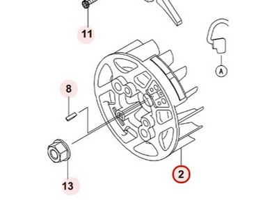 Volant moteur pour moteur Kawasaki (210502328)