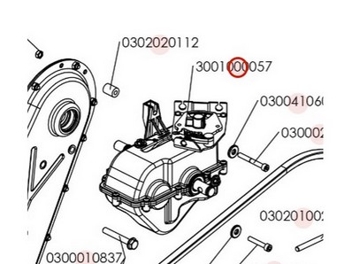 Boîte de vitesse pour motobineuse Sarp (3001000057)