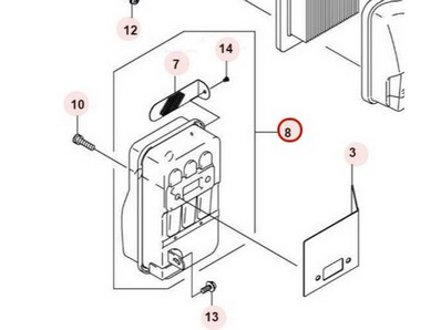 Pot d'échappement pour moteur Kawasaki (490690017)