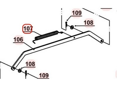 Ressort de hauteur pour tondeuse Weibang (532033201002)