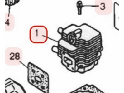 Cylindre pour moteur Zenoah (848EFS12A0)