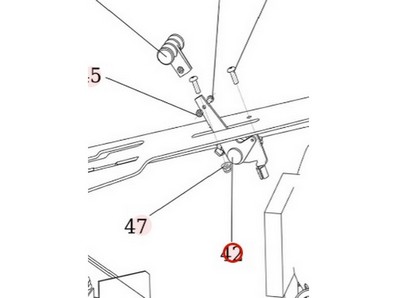 Manette d'accélérateur + câble pour débroussailleuse autoportée Roques & Lecoeur (N443900103)