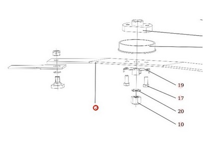 Support de couteau pour débroussailleuse autoportée Roques & Lecoeur (S532050412233)