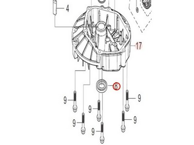 Joint spi de vilebrequin pour moteur Loncin / Rato (0341000010)