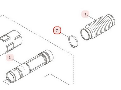 Collier de fléxible 105mm pour souffleur Maruyama (130208)