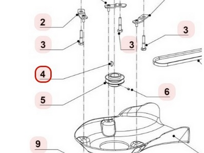 Clavette de support de lame pour tondeuse Weibang (4510401010)