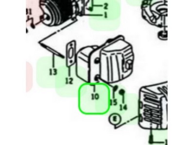 Pot d'échappement pour moteur Kawasaki (490702405)