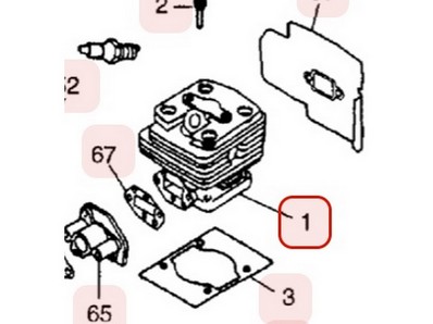 Cylindre pour moteur Zenoah (T115112110)