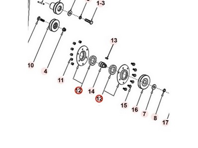 Palier pour scarificateur Roques & Lecoeur (TTS0J3000000)