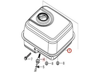 Réservoir d'éssence pour moteur Loncin / Rato (0001210009)