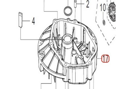 Carter moteur inférieur pour moteur Loncin / Rato (0001210321)