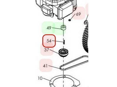 Clavette de poulie moteur pour tondeuse débroussailleuse Sarp (0301020001)