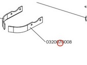 Couteau de fraise droit pour motobineuse Sarp (0320070008)