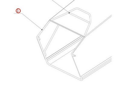 Armature de bac (panier) pour tondeuse Weibang (5320602010S22)