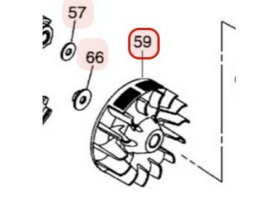 Volant magnétique pour moteur Zenoah (848E4871A0)