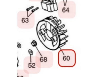 Volant magnétique pour moteur Zenoah (848H7471A0)