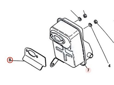 Pot d'échappement pour moteur Mitsubishi (FR66842A)