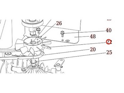 Ventilateur de boîte pour débroussailleuse autoportée Roques & Lecoeur (S532075412033)