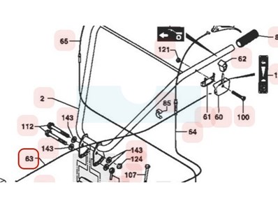 Câble d'accélérateur pour Pubert / Sarp (0308040006)