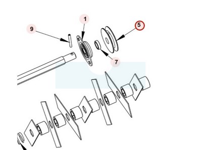 Poulie pour scarificateur Sarp / Pubert (0002020231)