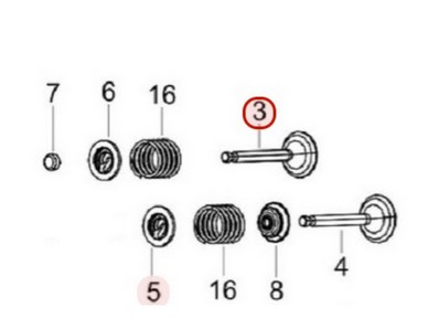 Soupape d'échappement pour moteur Loncin / Rato (0001060065)